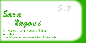 sara magosi business card